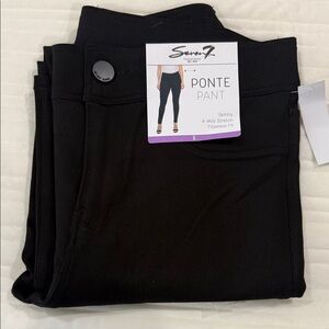 Seven7 Black Skinny Ponte Pant - Women's